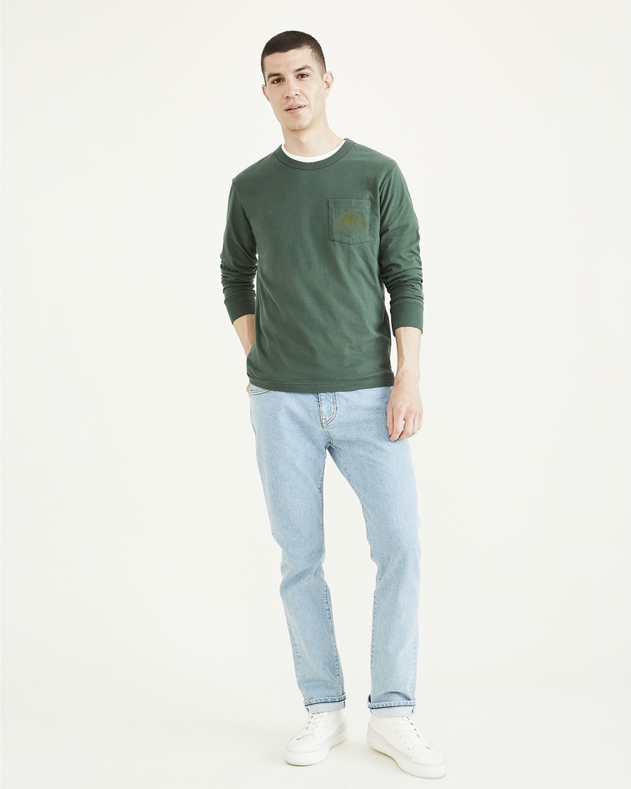 (image for) Bright Long Sleeve Pocket Tee, Regular Fit